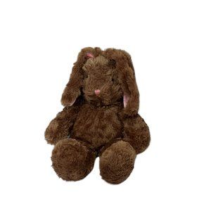 DanDee Brown Plush Bunny Rabbit Easter Pink Floppy Ears 14" Stuffed Animal Toy